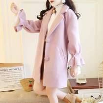 Autumn and winter coat female students loose wool and a little fresher 201900 hitch in the big coat