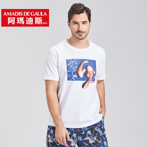 Amadis outdoor sports T-shirt male new spring summer round collar pure cotton comfortable and breathable short sleeve fishing dress
