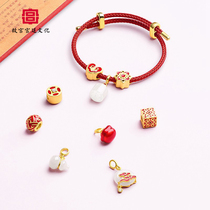 Palace court and Tian Jade Ruyi transfer bracelet gold bracelet pendant enamel S925 silver birthday gift for girlfriend