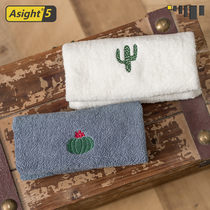 Asight Cactus small square towel A pair of small towels pure cotton square face household female water absorption does not lose hair cotton