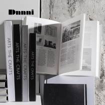 Study living room model room Villa sales office soft decoration inner page black and white flip book simulation decoration fake book