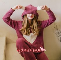 Japan Soft Honeys Loving Wings Soft Cotton Sleeping Suit Woman Autumn Winter Long Sleeve Cute Home Suit