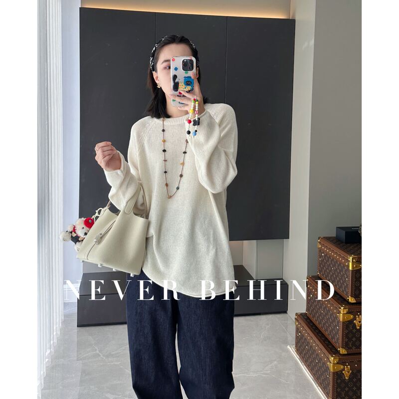 4.4 Never Behind High-End Imported Japanese Paper Yarn Knitwear for Women 2026 Spring and Summer New Style Loose-Fitting Sun Protection