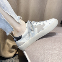 Dirty shoes women summer 2021 New Korean wild shoes leather old white shoes Female Star board shoes women