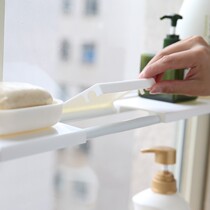 Window sill retractable clapboard kitchen slot storage telescopic rod shelf bathroom storage rack partition board