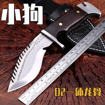 Night walker straight knife High hardness sharp portable knife One-piece steel small straight knife Outdoor camping wilderness survival knife