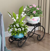 北欧花架网红高低组合欧式铁艺单层落地阳台客厅室内外小花盆凳子