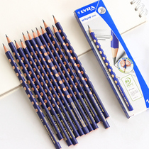 Germany LYRA Yiya hole hole pencil HB correction grip posture primary school students triangle 2B lead-free non-toxic 2 ratio triangular edge 2H childrens kindergarten with beginner moving pen for first grade