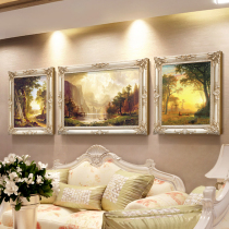 Fu Yun Room Living Room Decorative Painting Sofa Background European Hanging Painting Atmosphere Triple Cornucopia Landscape Painting American Oil Painting