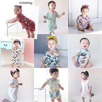 New sodamilk Summer Ice Cotton Baby Climbing Newborn jumpsuit Pure Cotton Ha Clothes Soda Milk