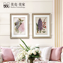 Meike Meijia modern plant flower decoration painting coated paper painting core hanging painting guest bedroom restaurant background wall painting