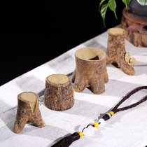 Yixing boutique tea play tea pet tea tray tea ceremony accessories purple sand tea pot cover base pure handmade stump shelf