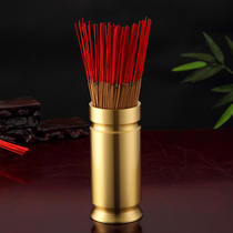 Home for a round-through Buddhist suss-facing fragrant cylinder pure copper-loaded incense cylinder upright inserted incense barrel with incense drum