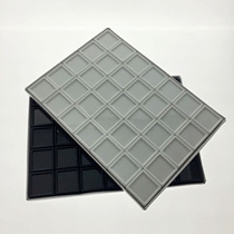 New product high-grade glass cover bare stone box double memory Cotton color treasure ring box transparent display 3*4*4*5*6