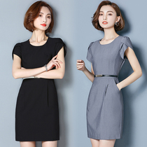 Overwear dress female size slim fitting dress office worker professional skirt ol temperament short sleeve sales department work clothes