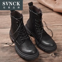 High-level British style Martin boots mens black soft leather soft leather Zhongbang locomotive casual work shoes WL0816