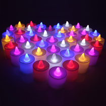 Electronic candle lamp adult birthday arrangement creative decoration romantic courtship confession proposal heart-shaped small candle fireworks