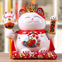 Lucky cat ornaments open home living room shake hand Housewarming new home opening gifts practical atmosphere ornaments Lucky