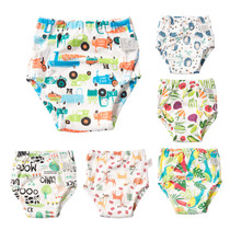 Japanese Baby 6 layer gauze learning pants training pants baby children cotton washable waterproof diaper pants ring diaper pants