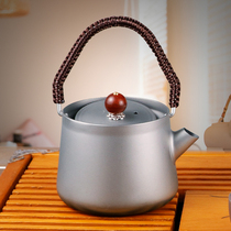 Pure titanium mini teapot for many people with travel health Kung Fu tea cup Outdoor camping tea set portable