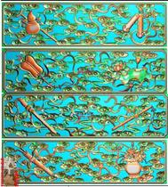 Babao drawer bookcase dark eight immortals Xiangyun pumping bucket panel writing desk engraved drawing jdp relief map grayscale map