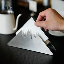 watchget Cone 01 napkin paper holder hand brewed coffee V60 filter paper storage rack stainless steel Fuji mountain peak