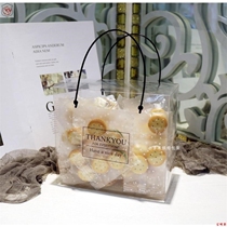 Cow-rolled gift box packaging seven-eve hands transparent one-pound snow button box cow-rolled button biscuit