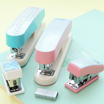 The right-hand stationery cartoon geometric stapler little fresher students with a dazzling fashion mini thickened 12#订书器