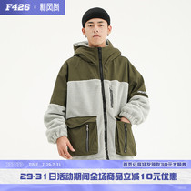 (F426 official store)Tide brand couple casual thickened RPCC lambskin jacket Autumn and winter loose ins top