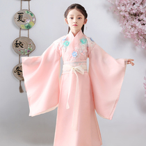 Girl costume swing with the same childrens performance costume Little girl princess dance Guzheng retro Tang costume Han costume spring costume
