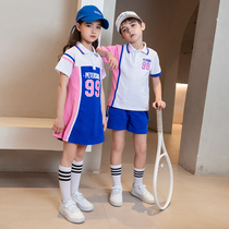 Primary school uniform set summer first grade childrens class uniform two sportswear kindergarten garden uniform summer two-piece set