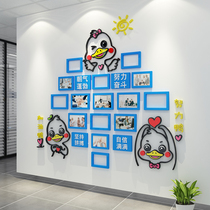 Office wall decoration staff style honor display photos corporate culture company team Creative 3d three-dimensional