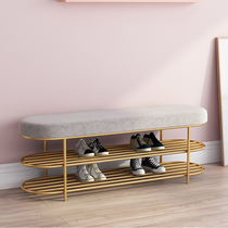 Nordic home entrance shoe changer stool modern living room sofa stool bedroom simple bedside stool clothing cloakroom bench