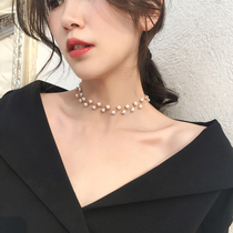 Personality pearl choker fairy multi-layer pearl necklace female fashion bridal necklace clavicle chain 2020 new trend