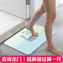 Diatom mud absorbent foot pad bathroom non-slip pad quick-drying foot pad diatomite toilet bathroom door mat household