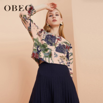 Clearance sale OBEG Obi Qian wool knitted jacquard fried street sweater fashion commuter coat 1074038