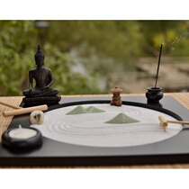 New living room Desktop Yoga study Meditation Micro-landscape Dry landscape Sand table Japanese club Feng Shui