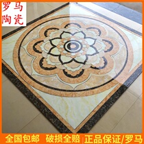 Living room parquet floor tiles Microspar gold-plated new parquet floor tiles restaurant entrance carpet flower 800x800