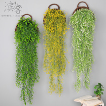 Simulation admiralty willow living room wall decoration hanging orchid balcony hanging flower rattan indoor plants plastic fake flower vines
