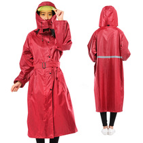 Outdoor windbreaker raincoat Leisure travel Nylon silk thickened luminous removable brim dual-use belt mens and womens waterproof clothes