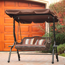 Outdoor outdoor swing rocking chair courtyard garden home adult double hanging chair balcony iron cast aluminum swing
