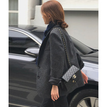 Wool suit jacket woman 2022 autumn and winter new Korean version thickened loose with slim temperament Maos suit jacket