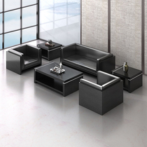 Office sofas minimalist guests Hospitality Business Single Place Trio Place Sofa Office Furniture Sofa Tea Table Combinations