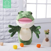 Frog Hands Occasionally Plush Appeasement Toy Kindergarten Parent-child Interaction Performance Small Animal Gloves Doll Mouth Can Move