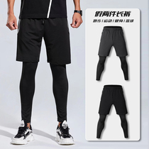 Sports tight trousers male autumn winter basketball trousers training pants fitness equipment fake two quick-drying panties running pants