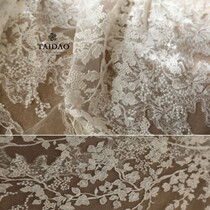 Clothing new Taiwanese floral garden princess skirt embroidered sequin lace fabric gorgeous Lolita style decoration 59
