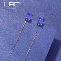 LAC high jewelry natural tanzanite earrings earrings 18K gold diamond inlaid earrings (dual use) f