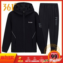 361 Degree Mens sports suit 2020 Spring and Autumn new mens suit 361 running sportswear sports sweater trousers