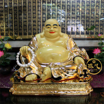 Maitreya Buddha statue Taiwan pure copper gilt gold ornaments home desktop Buddha Temple future bronze statue Buddha Maitreya Bodhisattva