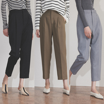 Open room best-selling original German Italian imported worsted wool high waist slim 8-point arch needle trousers